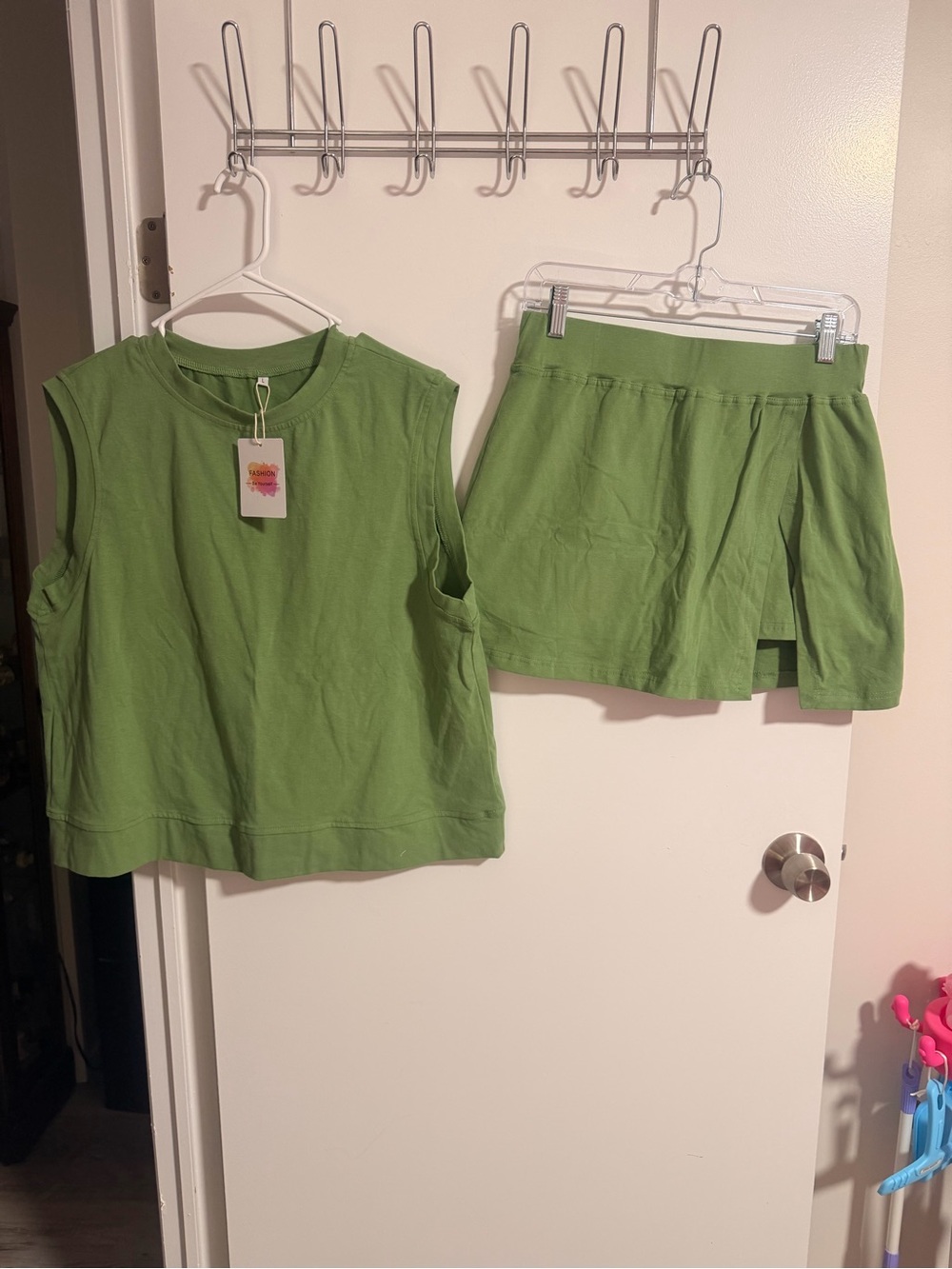 Amazon Green Tank Top and Skort Set